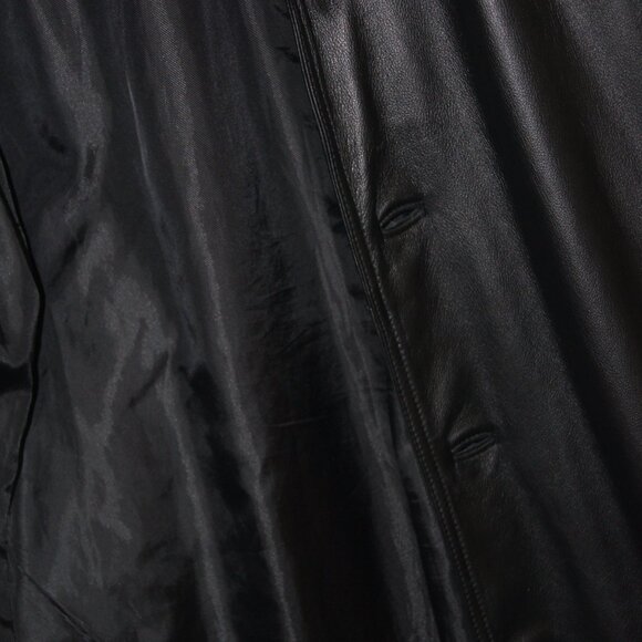 Pristine 2002 Vintage Wilsons Black Leather M. Julian Trench Coat - Picture 5 of 7
